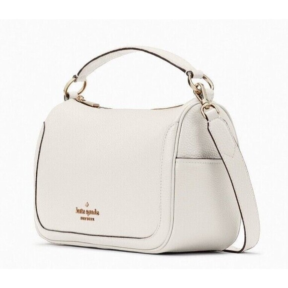 New Kate Spade Smoosh Satchel Hobo Crossbody Leather Parchment - Picture 2 of 4